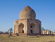 The Tomb of Asif Khan was one of several monuments plundered for its precious building materials during the Sikh period. Tomb of Asif Khan 01.jpg