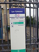 Totem informatif de la station Les Coteaux, en octobre 2017.