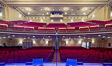 Auditorium seating viewed from the stage Town Hall stage (20929p).jpg