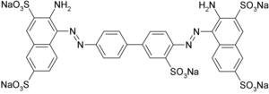 Structural formula of Trypan red