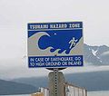 Tsunami Hazard Zone sign from Seward, Alaska