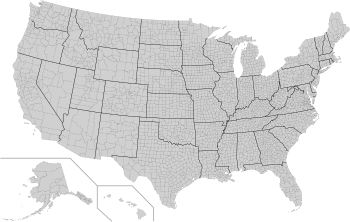 United States County: Subdivision used by most states in the United States of America