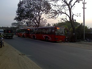 Bas Volvo di Gottigere, Jalan Bannerghatta.