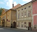 Čeština: Měšťanský dům č. 45 ve Volyni, okres Strakonice, Česko English: House no. 45 in Volyně, Strakonice District, Czechia This is a photo of a cultural monument of the Czech Republic, number: 16839/3-4481. Památkový katalog  · MIS  · hledat obrázky  · hledat seznamy  · Wikidata