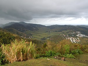 Vallée de Grand Fond depuis le Morne Gommier