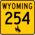 Wyoming Highway 254 marker