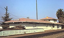 The former station in 1974 Wasco station, October 20, 1974.jpg