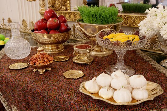 Haft-Seen, White House ceremony for new Persian Year, prepared by Laura Bush.