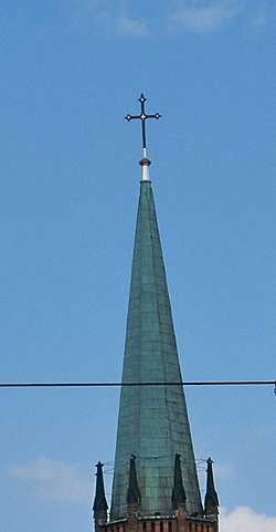 Wieża kościoła PP w Mysłowicach.jpg