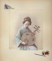 月琴を弾く女性（1886年、アドルフォ・ファルサーリ撮影）