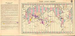 World Time Zone Chart 1942