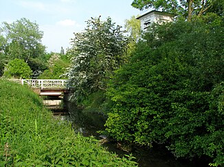 The Ziethe in the north of the city of Köthen (Anhalt), bridge between the streets Am Dreiangel and the Güterseeweg.