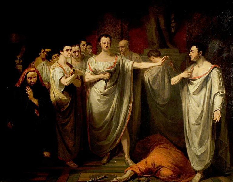 File:'Julius Caesar', Act III, Scene 2, the Murder Scene George Clint (1770–1854) Royal Shakespeare Theatre.jpg