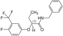 (S) -enantiomers Beflubutamid structural formula V1.svg