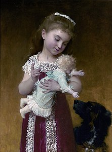 1882.2 The girl and the doll label QS:Len,"The girl and the doll" label QS:Lfr,"Le jeune fille et la poupeé" 1882