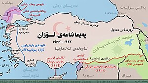 پەیمانی لۆزان: سەرکردە بەشداربووەکان, بەشەکانی ڕێککەوتننامەکە, پرسە دڕکاوییەکان و بەرژەوەندییە تێکەڵاوەکان