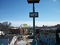 Pre-1966 small NYC Subway sign at 103rd Street on the IRT Flushing Line.