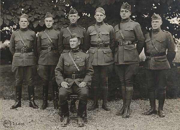 Neville, together with members of his brigade staff, France, August 1918.