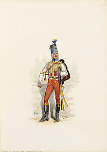 Trompette de hussard de Napoleon à peindre