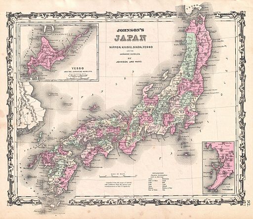 1862 Johnson Map of Japan - Geographicus - Japan-johnson-1862