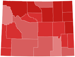 2006 United States Senate election in Wyoming results map by county.svg