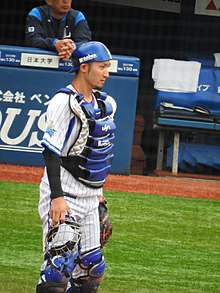 20190609 Хикару Ито, игрок Baystars на стадионе Йокогама.jpg