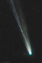 A Leonard-üstökös 2022. január 2-án, egy nappal a perihélium előtt