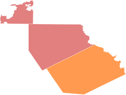 2021 Texas's 6th congressional district special election runoff results map by county.svg