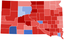 Results by county 2022 South Dakota State Auditor election results map by county.svg