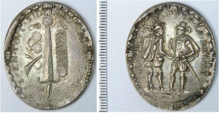 Silver medal commemorating the Capture of Brielle in 1572 by the Sea Beggars