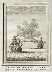 Simon Winchester maintains that the 1680 eruption was depicted in this eighteenth-century Dutch etching[21]