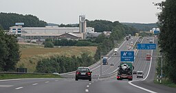 Denkendorf exit of A 9 seen from north; road shot.