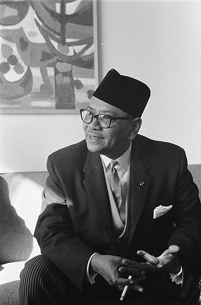 Tunku Abdul Rahman during a state visit to The Netherlands (May 1960)