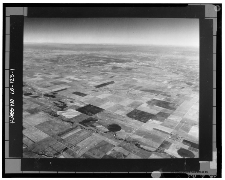 File:Aerial overview of the Denver International Airport site, looking southwest - Denver International Airport Site, Between Fifty-sixth and 128th Avenues, Buckley Road and Box HABS COLO,16-DENV,68-1.tif