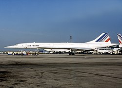Concorde F-BTSC zachycený v roce 1985