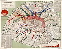 1889 (Émile Cheysson, Album de statistique graphique de 1890-1891: Circulation parisienne. Mouvement des voyageurs en 1889)