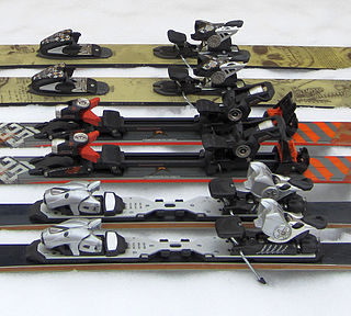 <span class="mw-page-title-main">Ski binding</span> Connects skier boot to snow ski