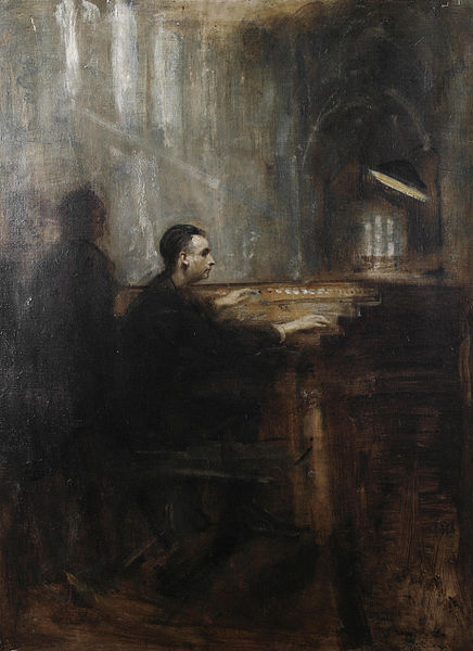 Dupré at the grand organ of Notre-Dame de Paris, by Ambrose McEvoy