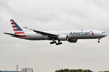 American operates 20 of its flagship plane, the Boeing 777-300ER.