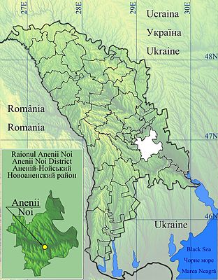 Kortpositioner Moldova Anenii Noi (distrikt)
