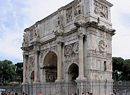 Arch of Constantine, Rome, Italy commemorating a victory by Constantine I in 312 AD