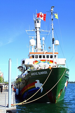 MV <i>Arctic Sunrise</i> Icebreaker ship operated by Greenpeace