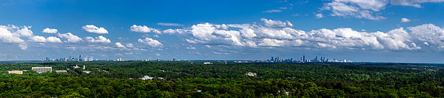 The topography and geography of Atlanta