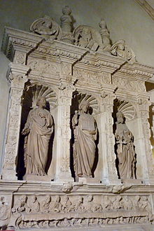 Perrinet Parpaille oltárképe, Baochon Imbert (1526), ​​Pernes-kőben, az avignoni Saint-Pierre-i kollégiumi templomban.