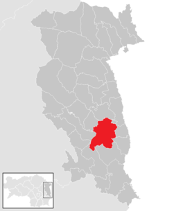 Location of the municipality of Bad Waltersdorf in the Hartberg-Fürstenfeld district (clickable map)