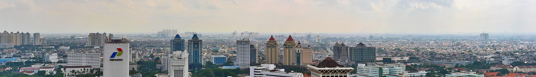 Pemandangan dari Monas menuju Jakarta Timur