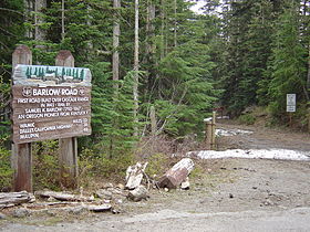 Barlow Road marker