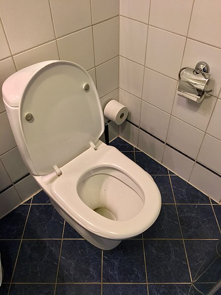 File:Bathroom in hotel in Bergen, Norway. 2016-03-16. Toilet, etc. . Also wall and floor tiles.jpg