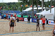 Deutsch: Beachhandball Europameisterschaften 2019 (Beach handball Euro); Tag 2: 3. Juli 2019 – Männer, Vorrunde Gruppe A, Türkei-Spanien 0:2 (16:23, 20:29) English: Beach handball Euro; Day 2: 3 July 2019 – Men Preliminary Round Group A – Turkey-Spain 0:2 (16:23, 20:29)