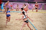 Deutsch: Beachhandball bei den Olympischen Jugendspielen 2018; Tag 5, 10. November 2018; Mädchen, Hauptrunde - Kroatien-Niederlande 1:2 English: Beach handball at the 2018 Summer Youth Olympics at 11 October 2018 – Girls Main Round – Croatia-Netherlands 1:2